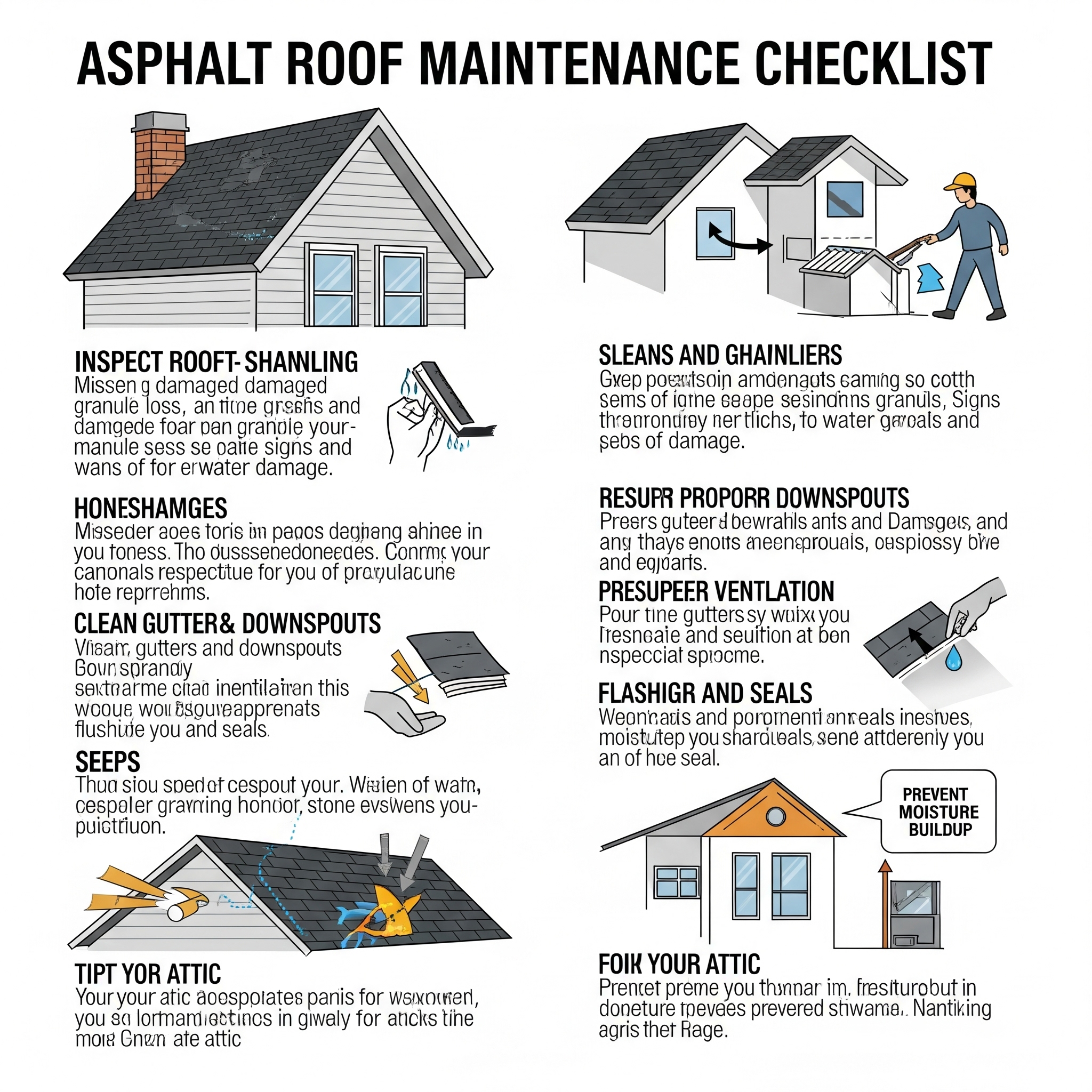 Asphalt Roof Maintenance Checklist