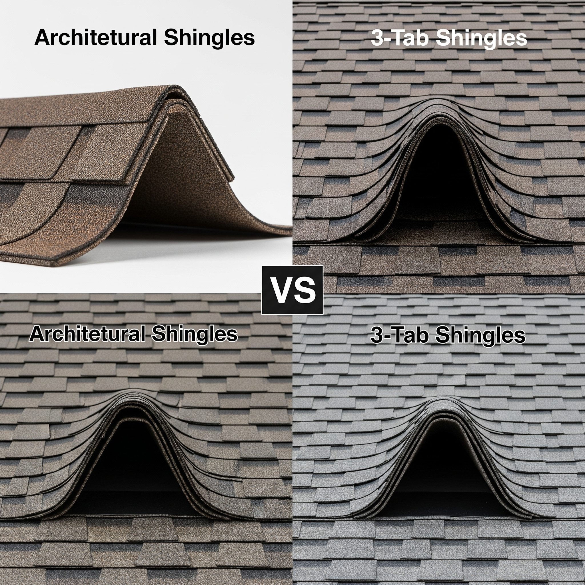 Architectural Shingles vs. 3-Tab Shingles
