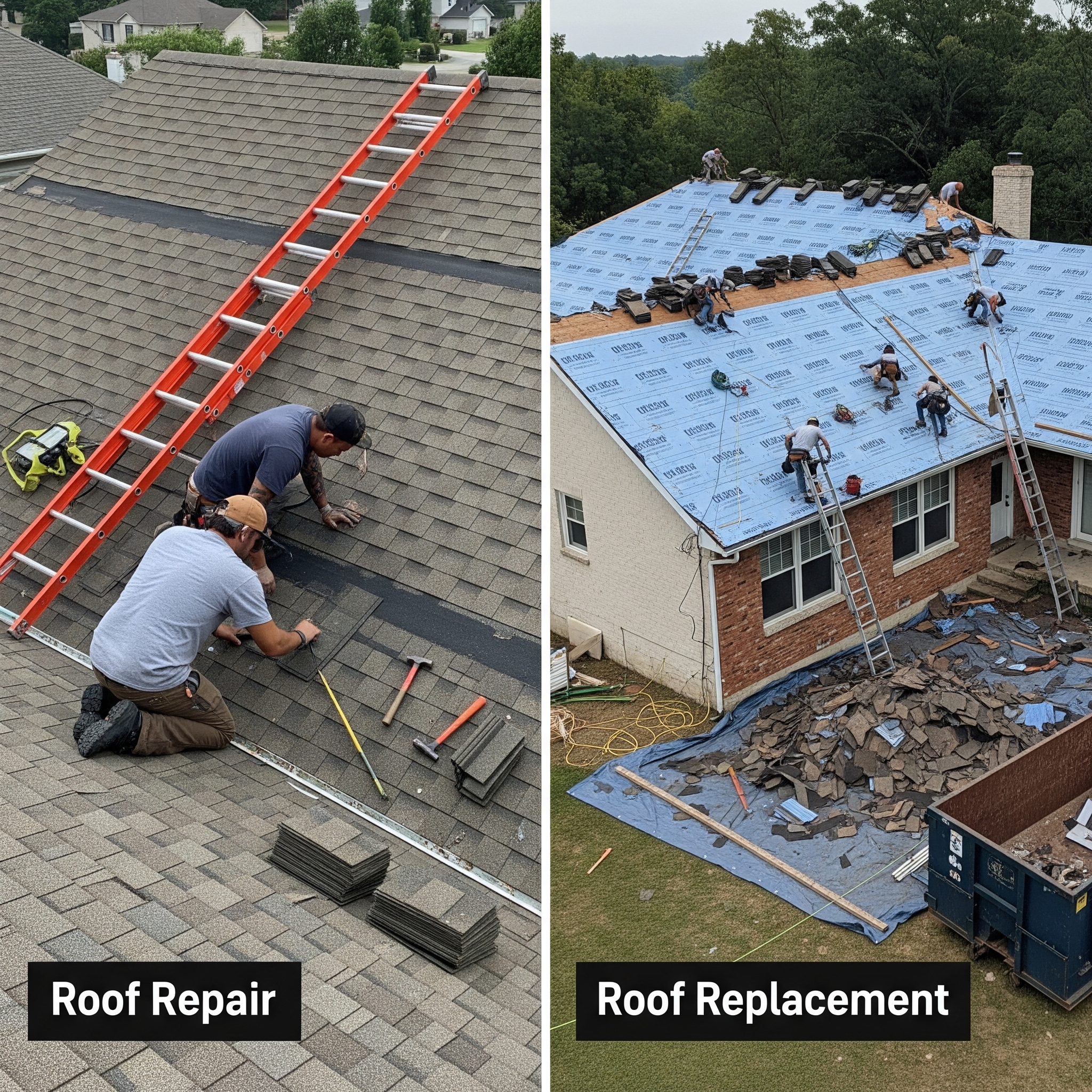 Roof Repair vs. Roof Replacement NJ